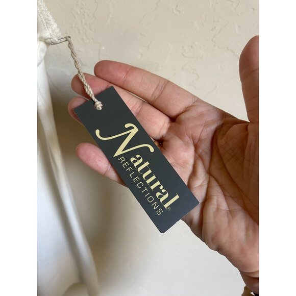 New! Natural Reflections XL Eyelet Lace Trim Ivory Cream Tank Top - Picture 5 of 8